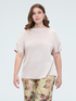 Satin blouse with boat neckline and cut-out image number 2