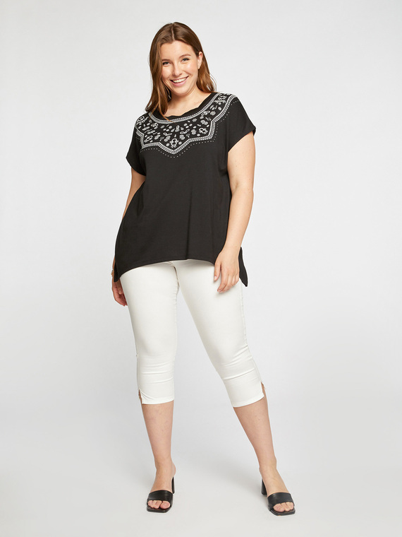 Fiorella Rubino Pantaloni capri in cotone stetch Donna