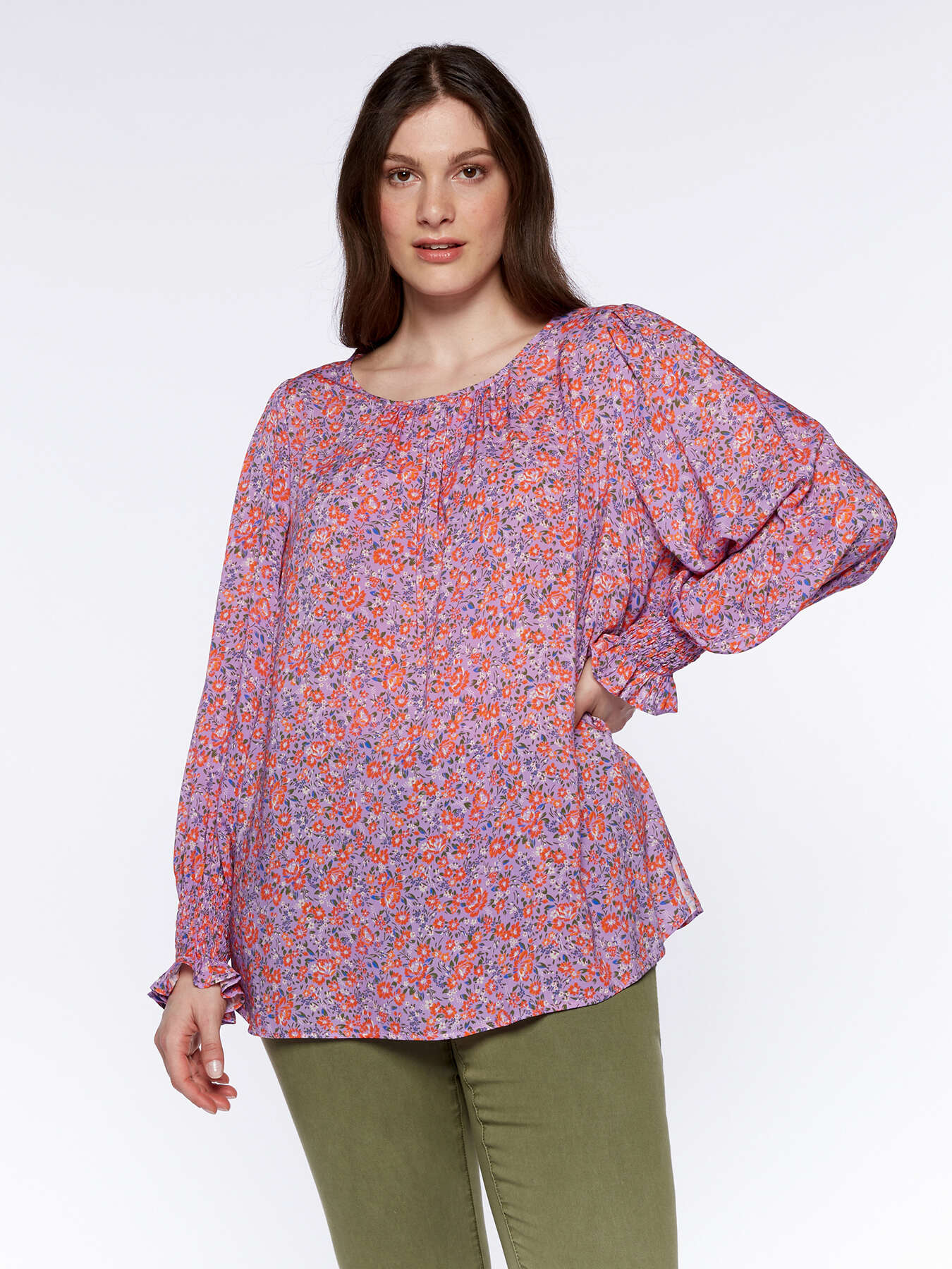 Blusa stampa a fiori image number 0