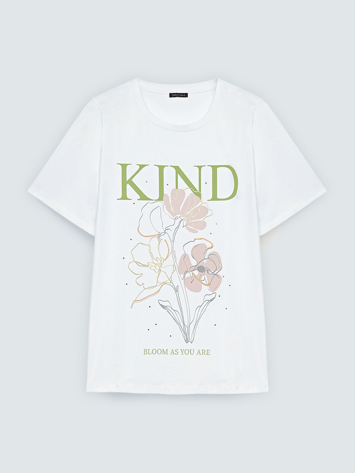 Cotton t-shirt with floral print image number 5