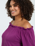 Off-shoulder t-shirt in viscose jersey image number 2