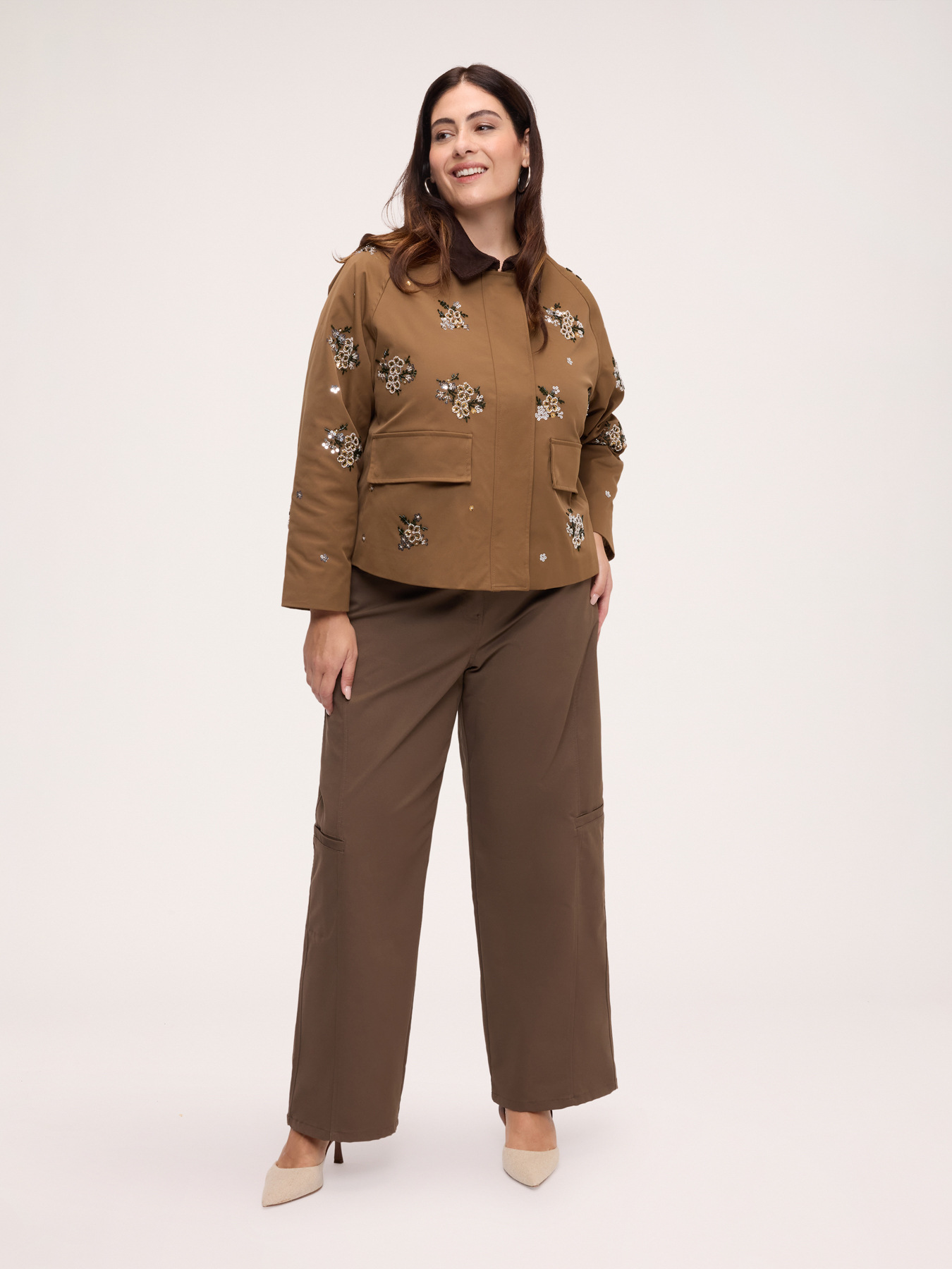 Jacket with floral embroidery image number 2