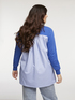 "No Size" sweatshirt with con striped inserts image number 1
