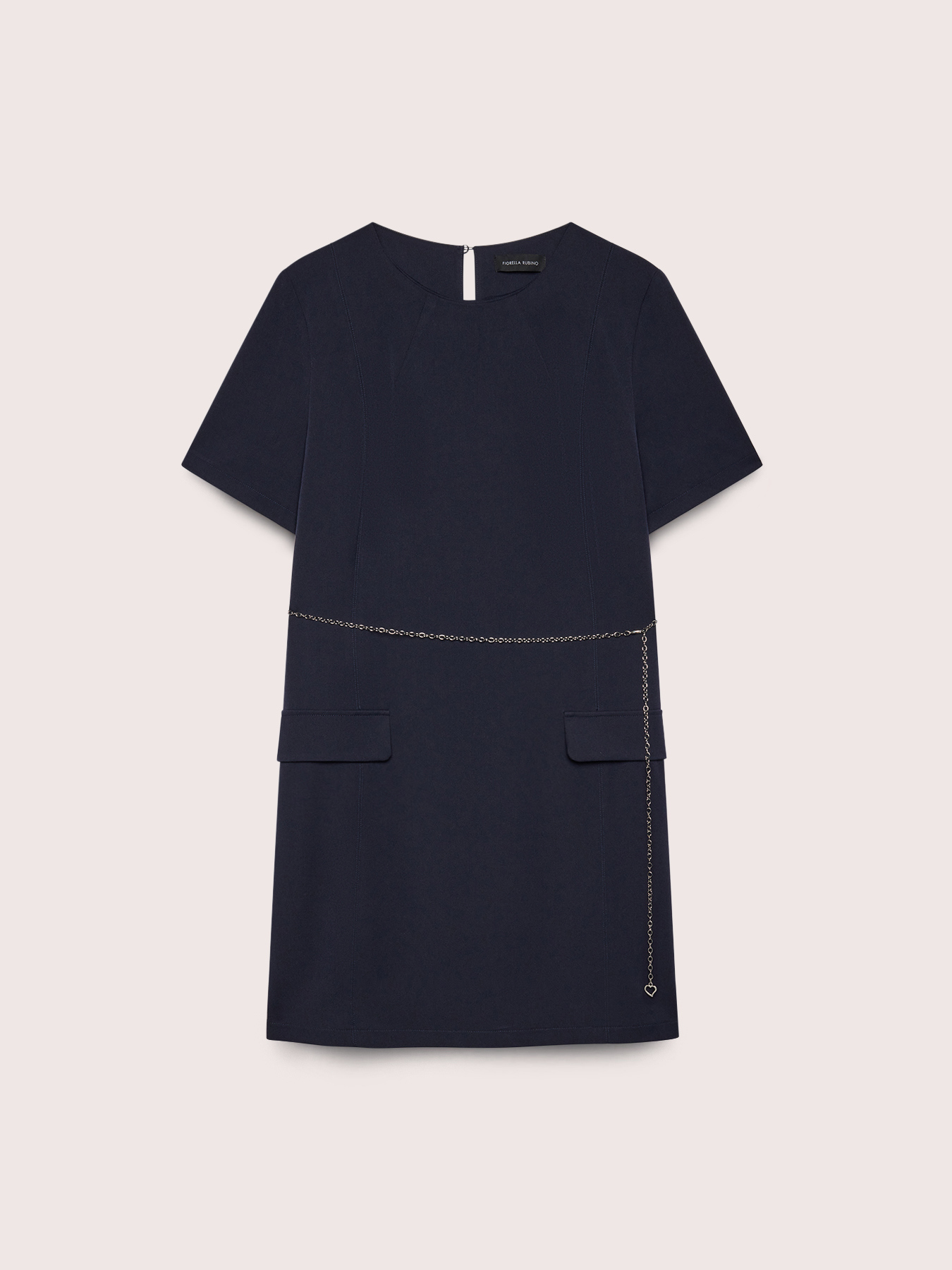 Robe courte en point de Milan avec poches image number 4