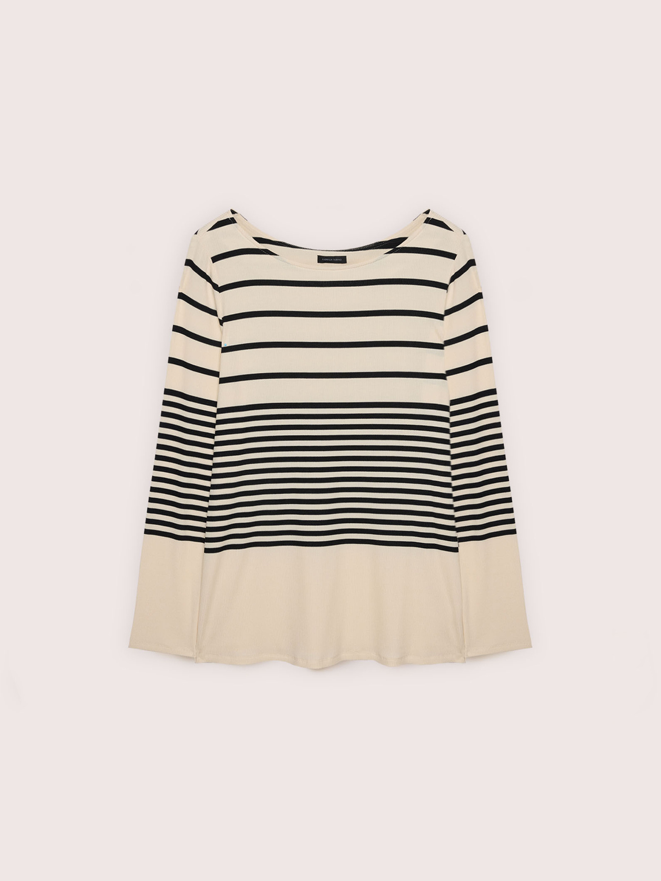 Striped t-shirt with boat neck image number 4