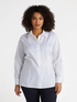 White stretch cotton shirt image number 0