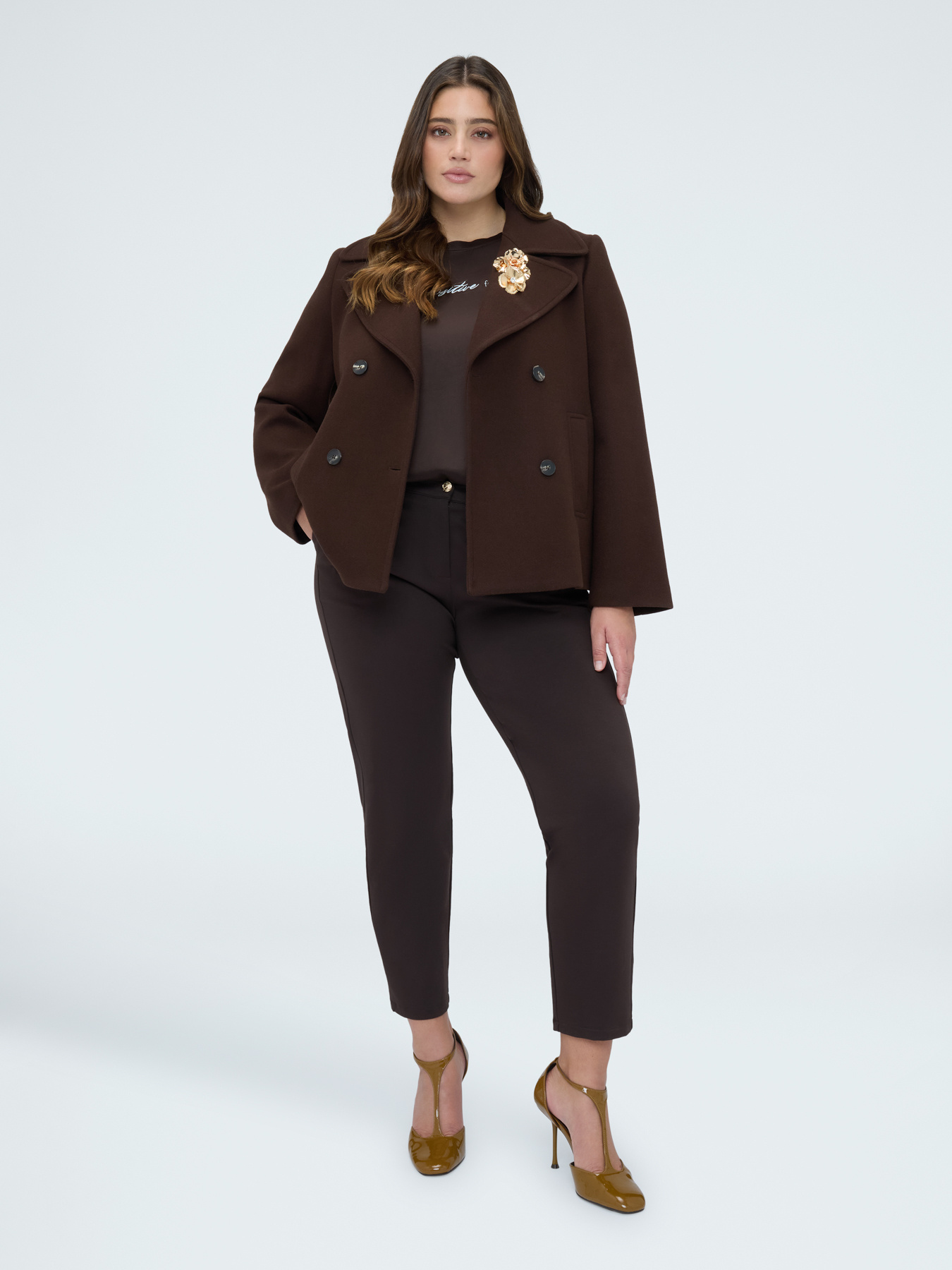 Carrot Fit Trousers in Milano Stitch image number 1