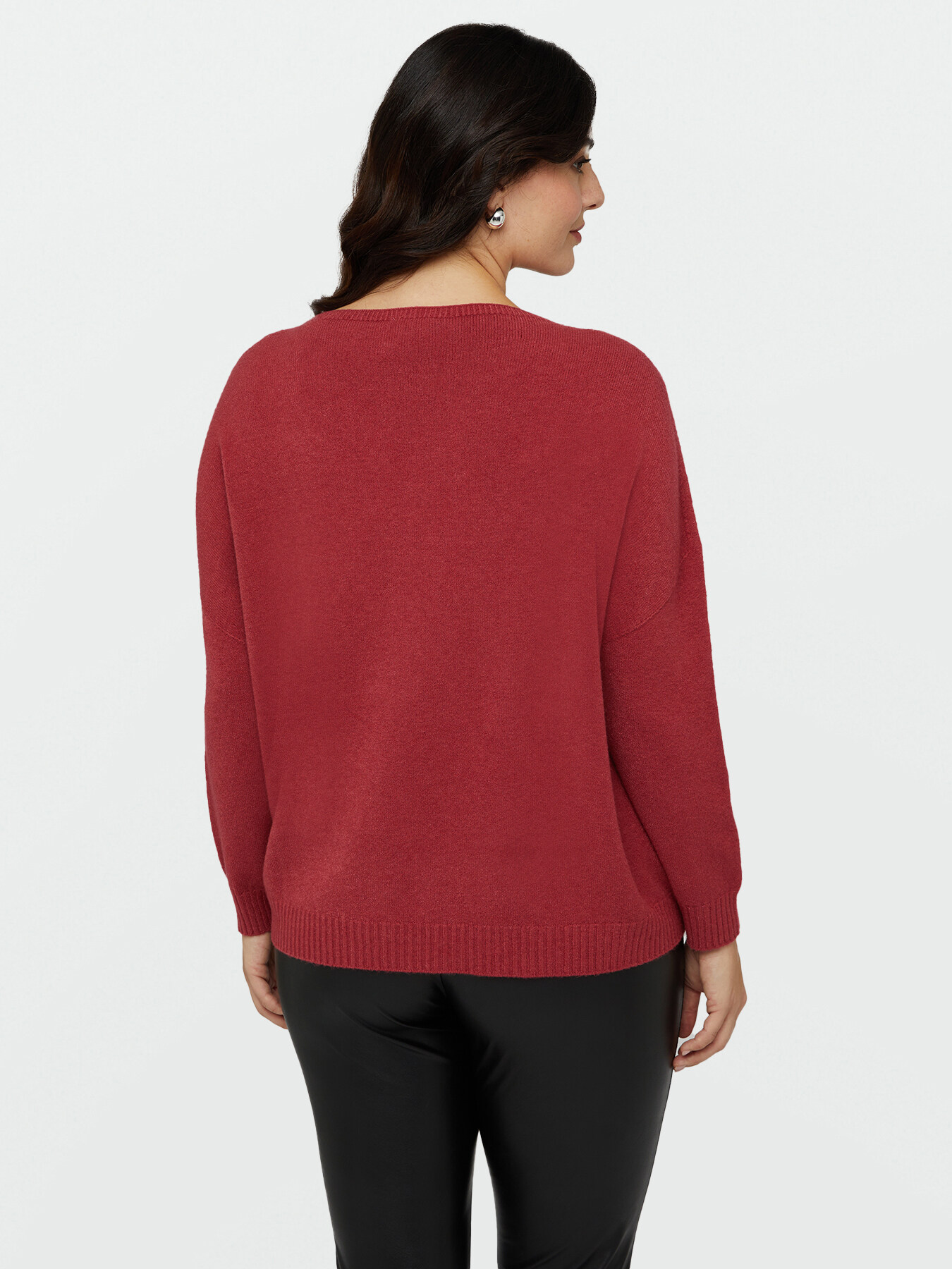 Pullover mit rundem Ausschnitt und Rippenb&uuml;ndchen image number 1