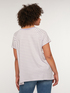 Striped T-shirt with lettering print image number 1