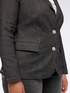 Denim blazer with jewel buttons image number 2