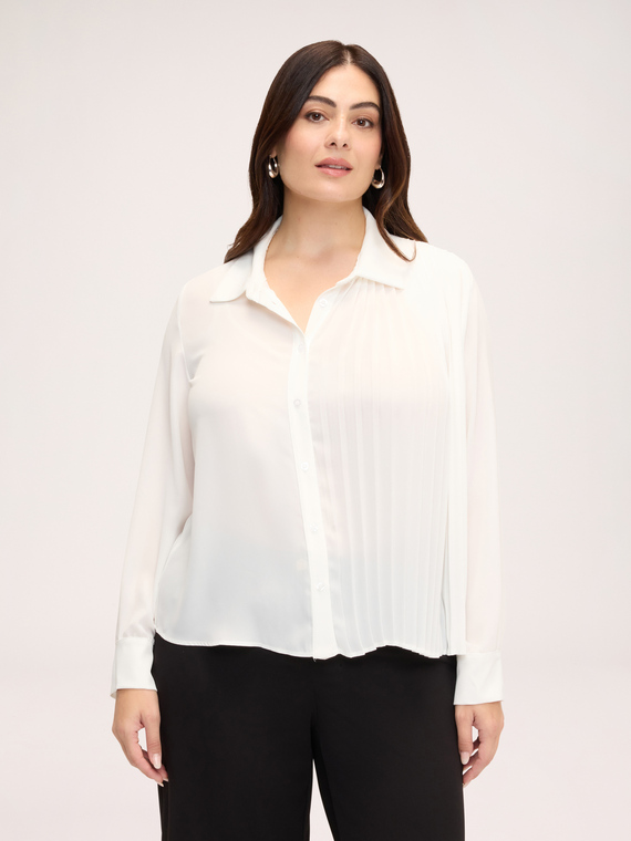 Pleated georgette shirt