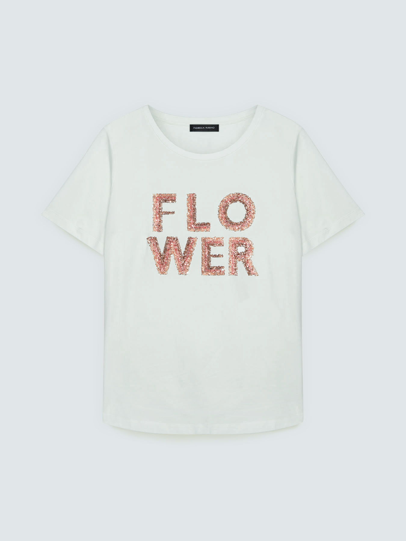 T-shirt en coton avec inscription Flower image number 4