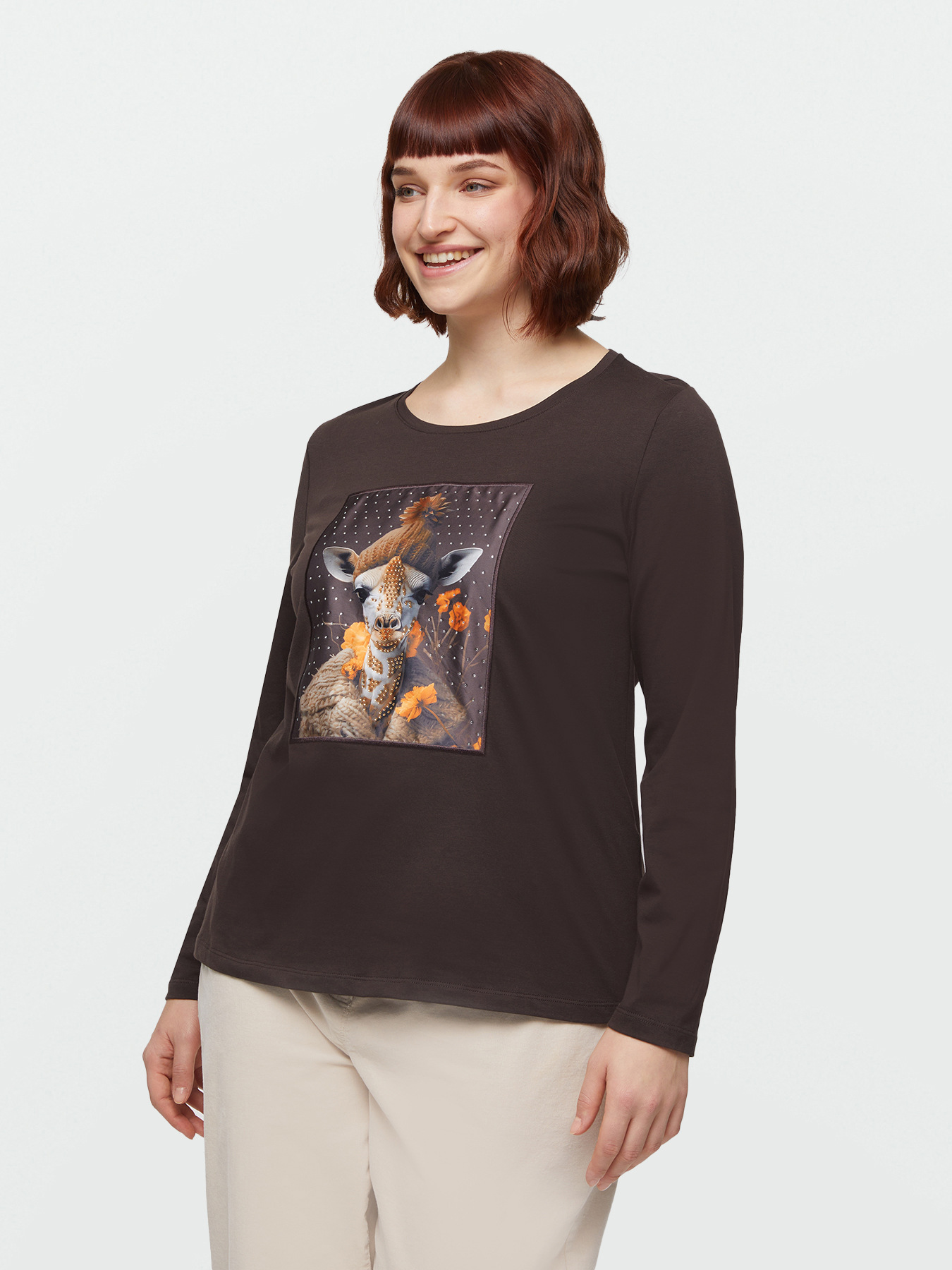 T-shirt &agrave; imprim&eacute; animalier image number 0