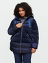 Velvet and nylon down jacket image number 0