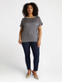 Skinny scuba trousers with zip and jewelled buttons image number 2