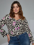 Leopard print V-neck shirt image number 0