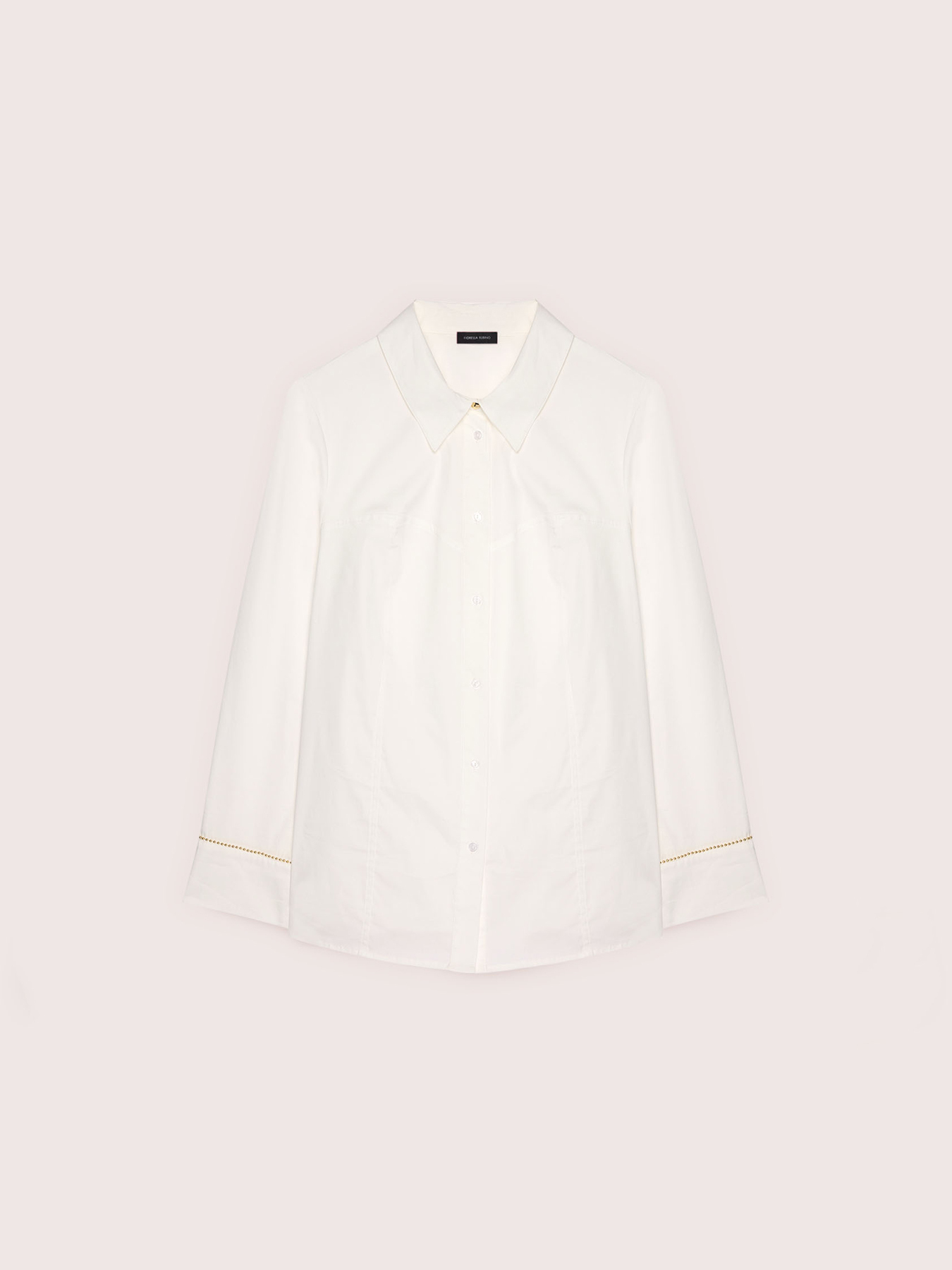Stretch cotton shirt with decorated cuff image number 4