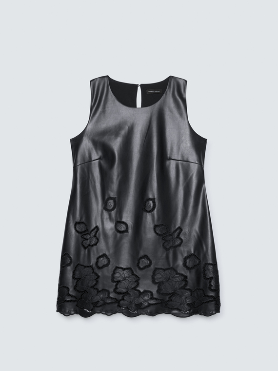 Vestito corto con dettagli floreali