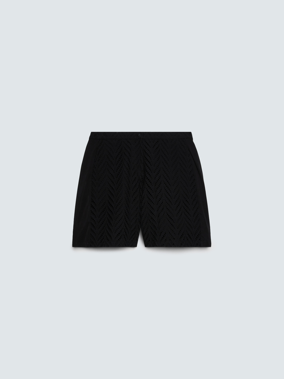 Sangallo cotton eyelet shorts