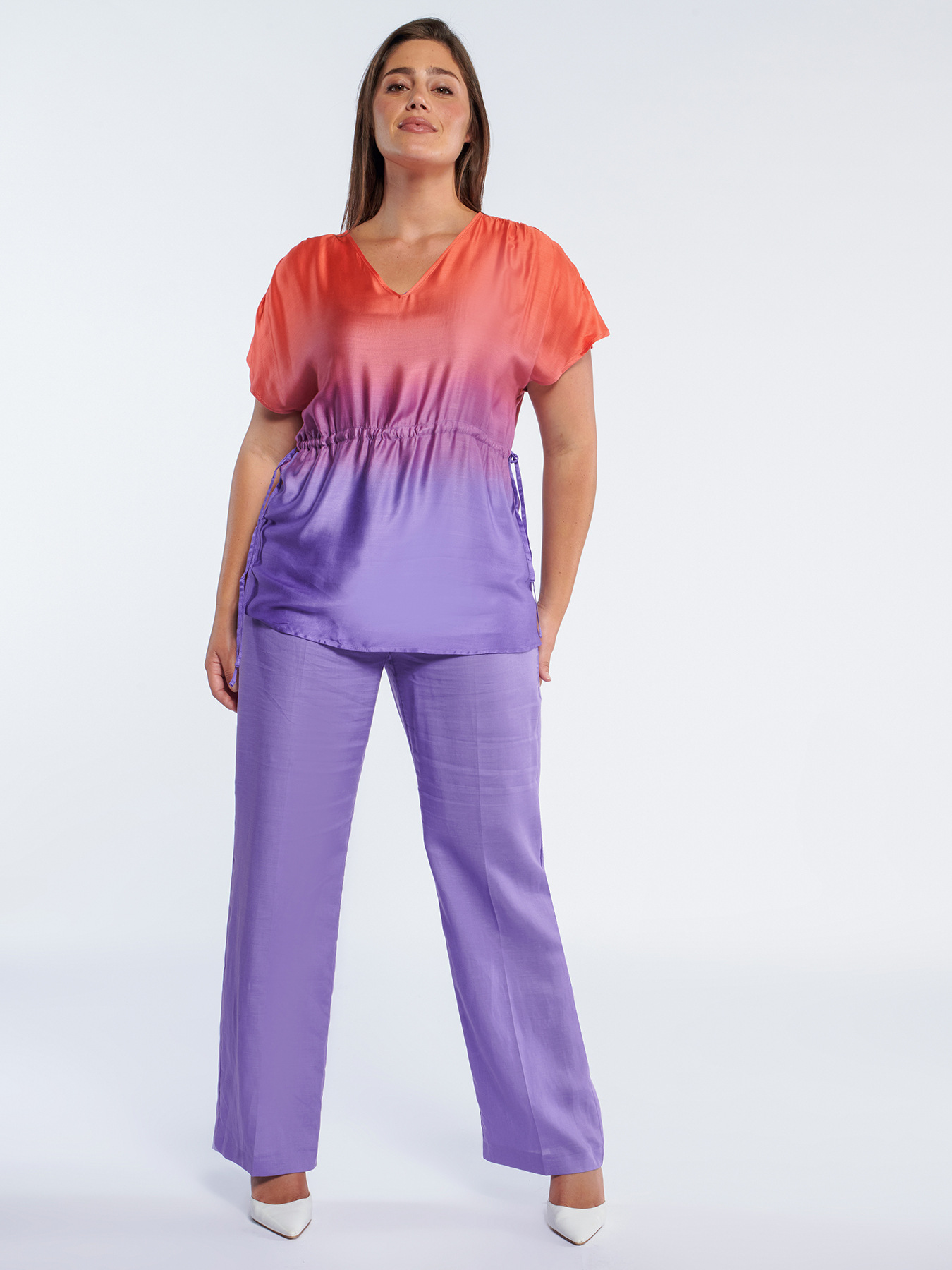 Blusa elegante dalla stampa sfumata image number 1