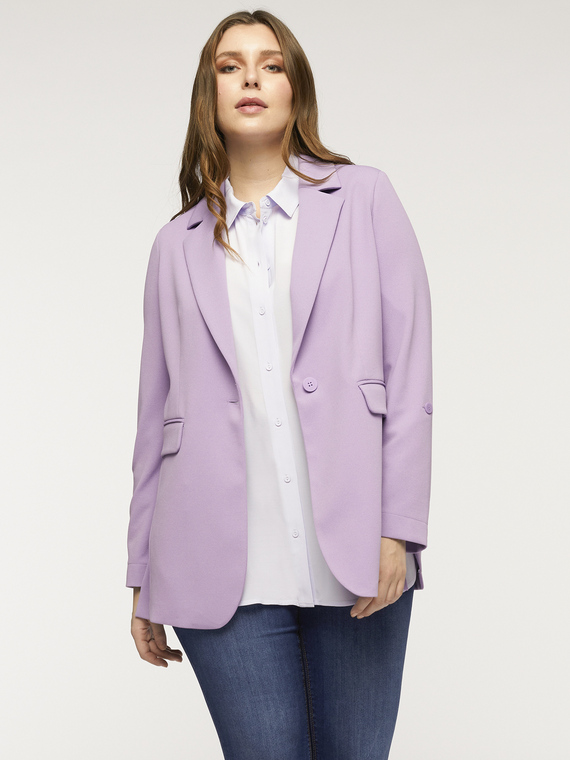 Fiorella Rubino Giacca blazer lunga con spacchi Donna Viola