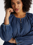 Denim blouse image number 3