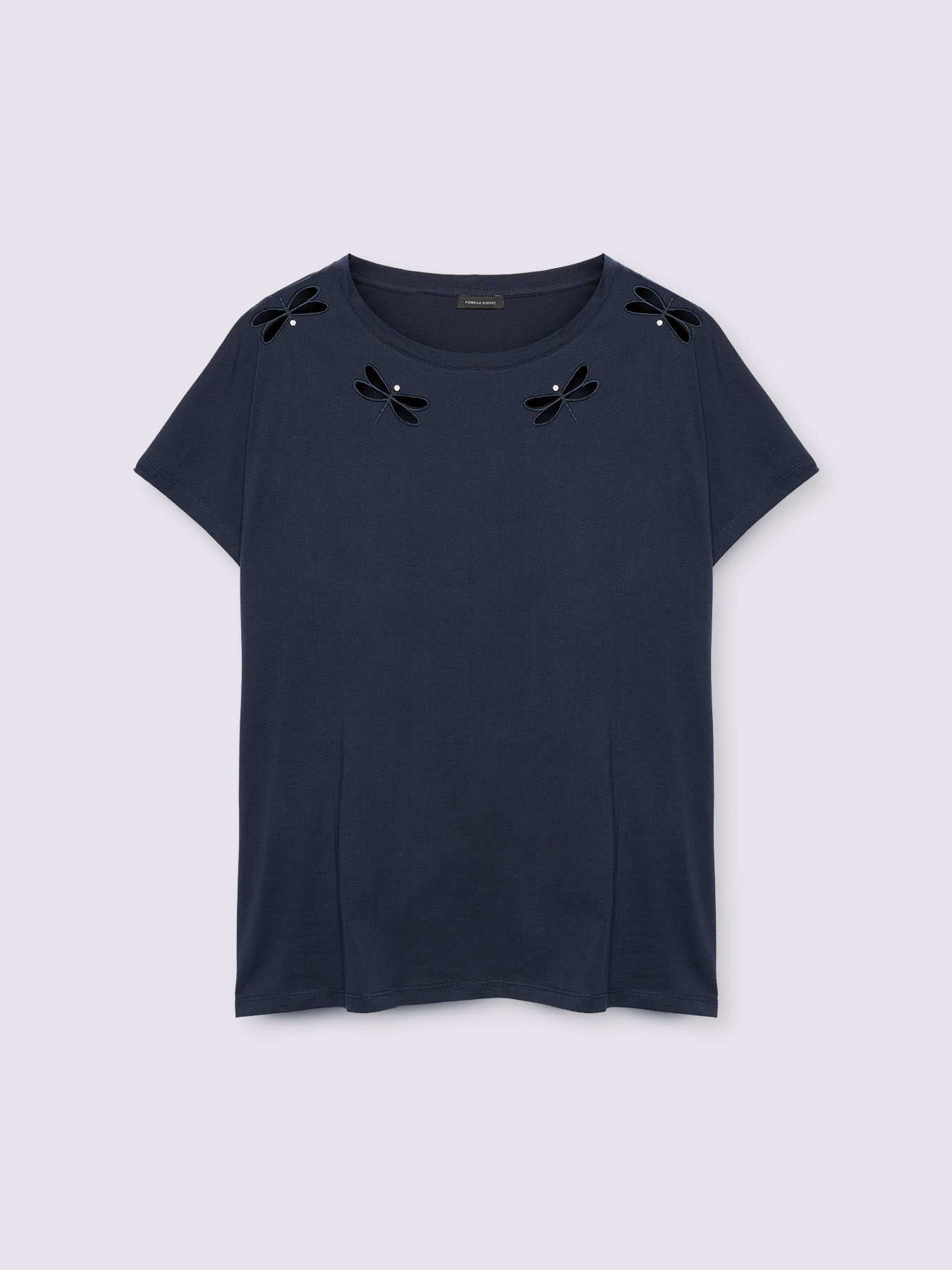 T-shirt with dragonfly detail image number 4