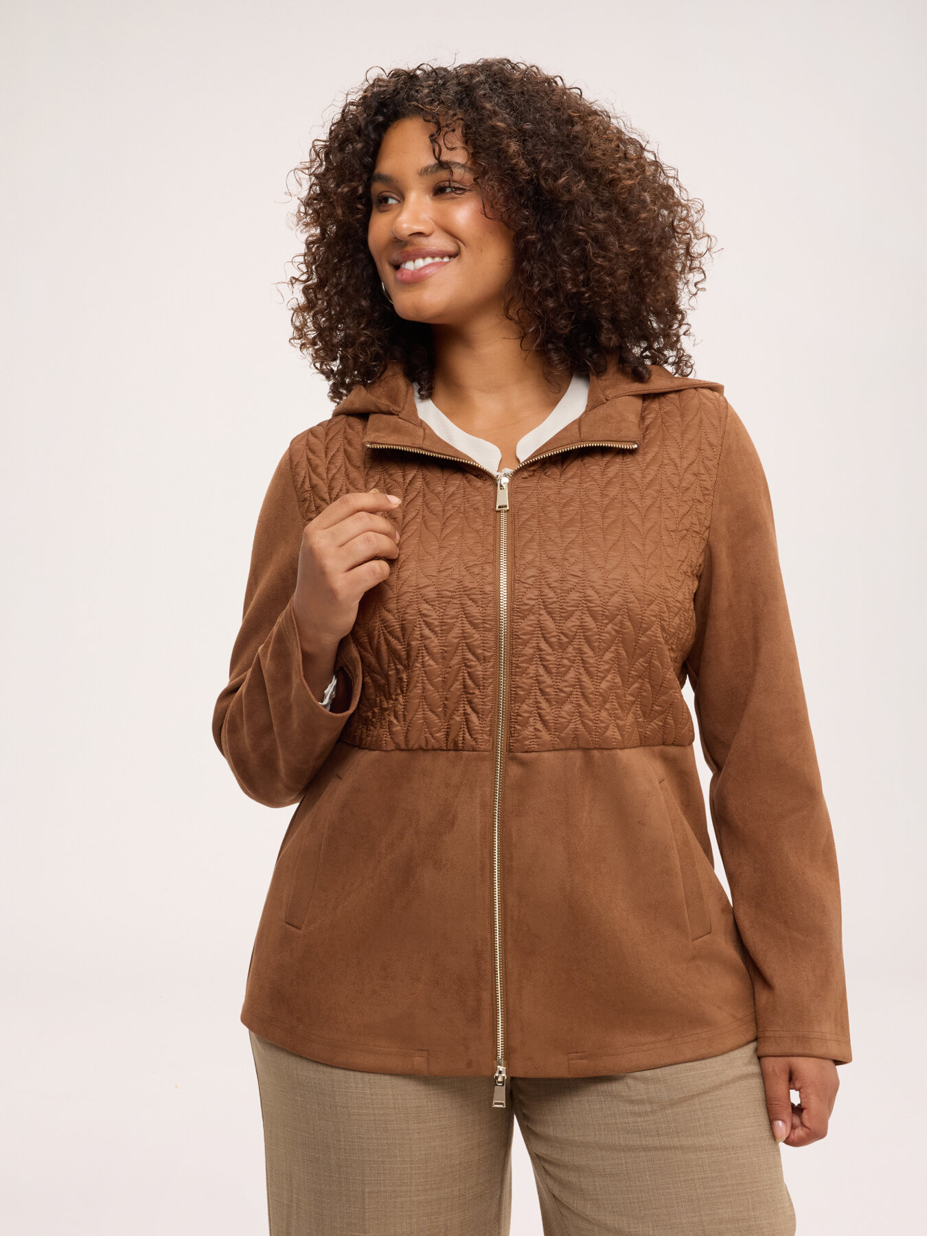 Soft touch bi-material jacket image number 0