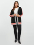 Cardigan with contrasting coloured borders image number 0