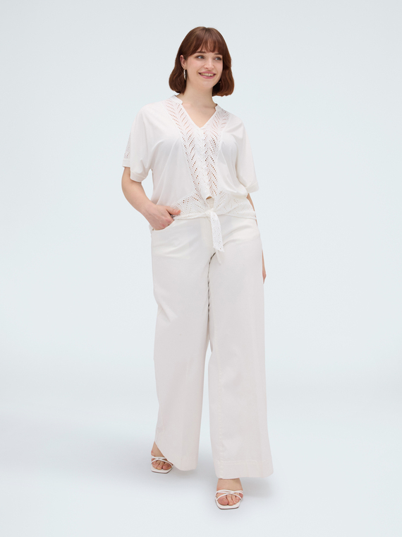Sangallo blouse with knot
