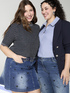 Denim mini skirt with appliqu&eacute;s image number 5