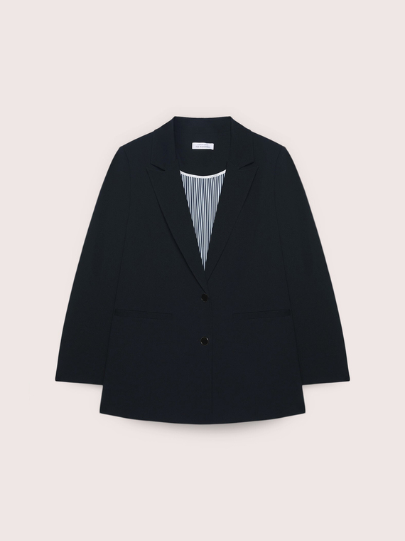 Blazer fitted in tessuto stretch
