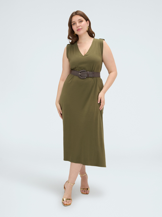 Long V-neck dress