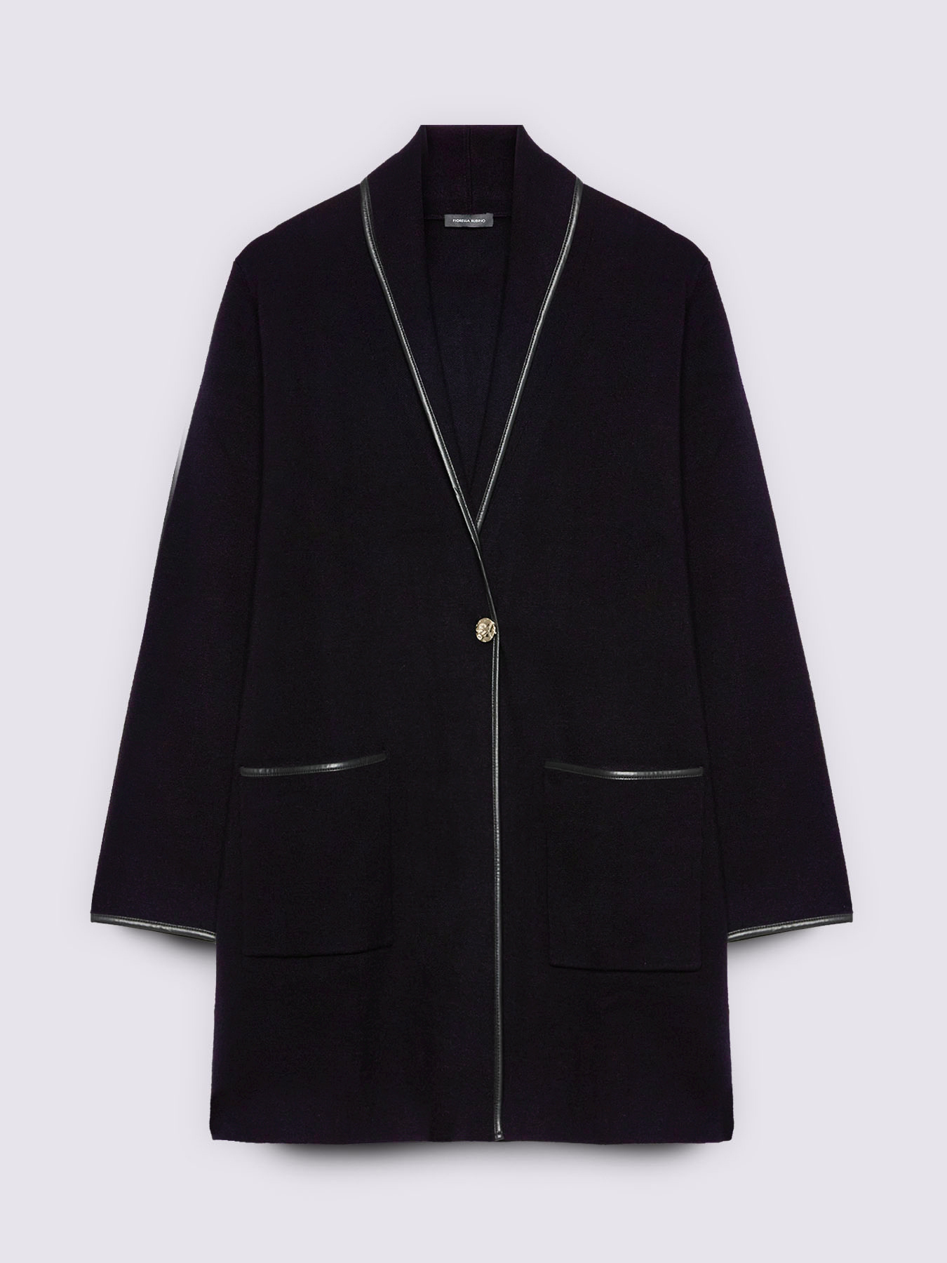 Viscose blend jacket with contrasting edges image number 4