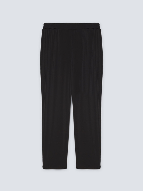 Soft trousers with elastic waist