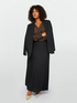 Long pleated animal print dress image number 5