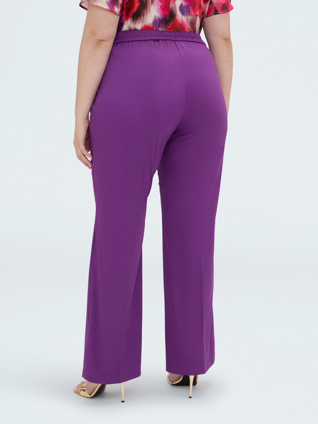 Regular stretch cotton trousers image number 1