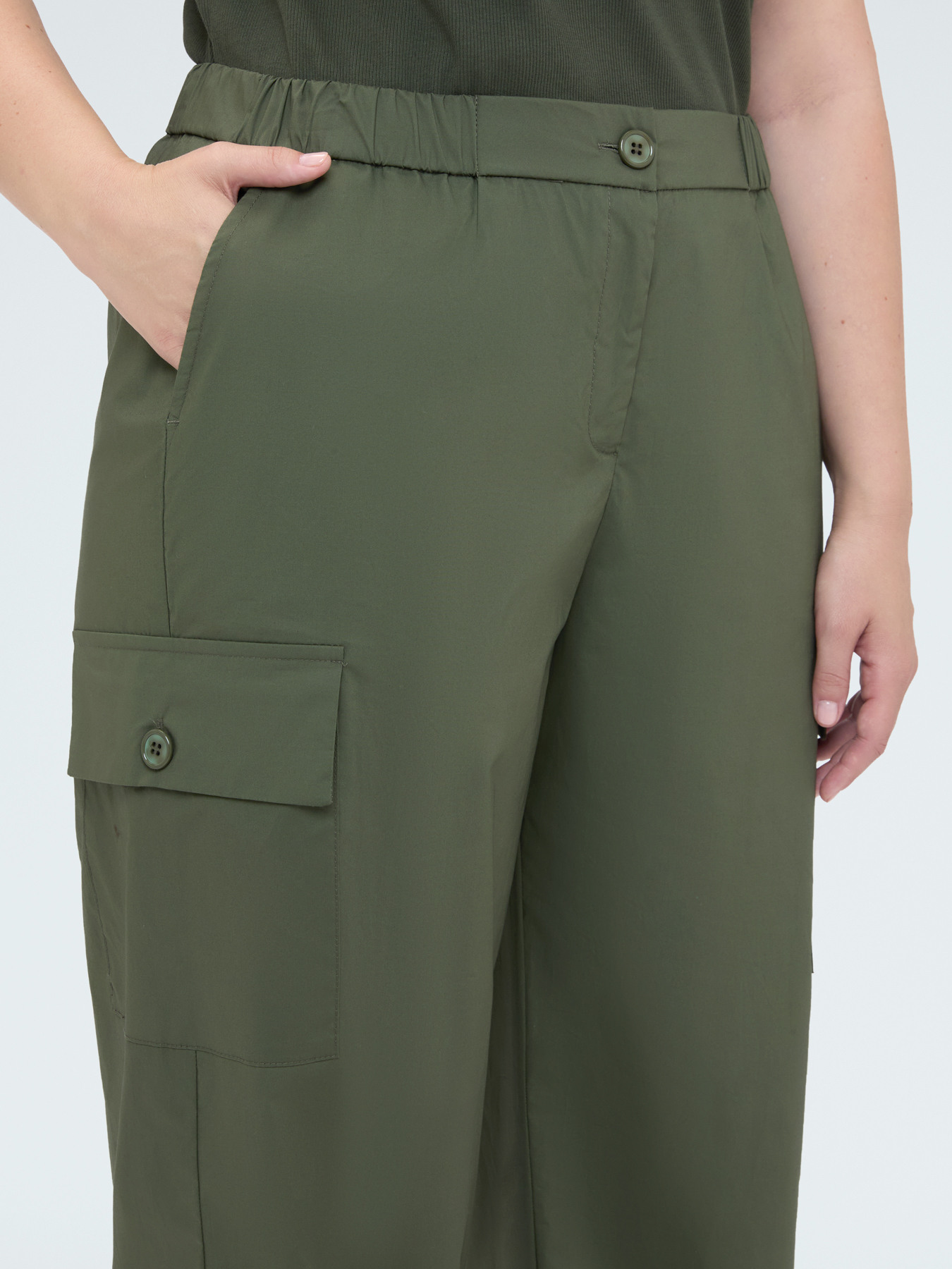 Cotton cargo pants image number 3