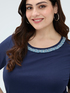 Cotton t-shirt with neckline appliqu&eacute; image number 2
