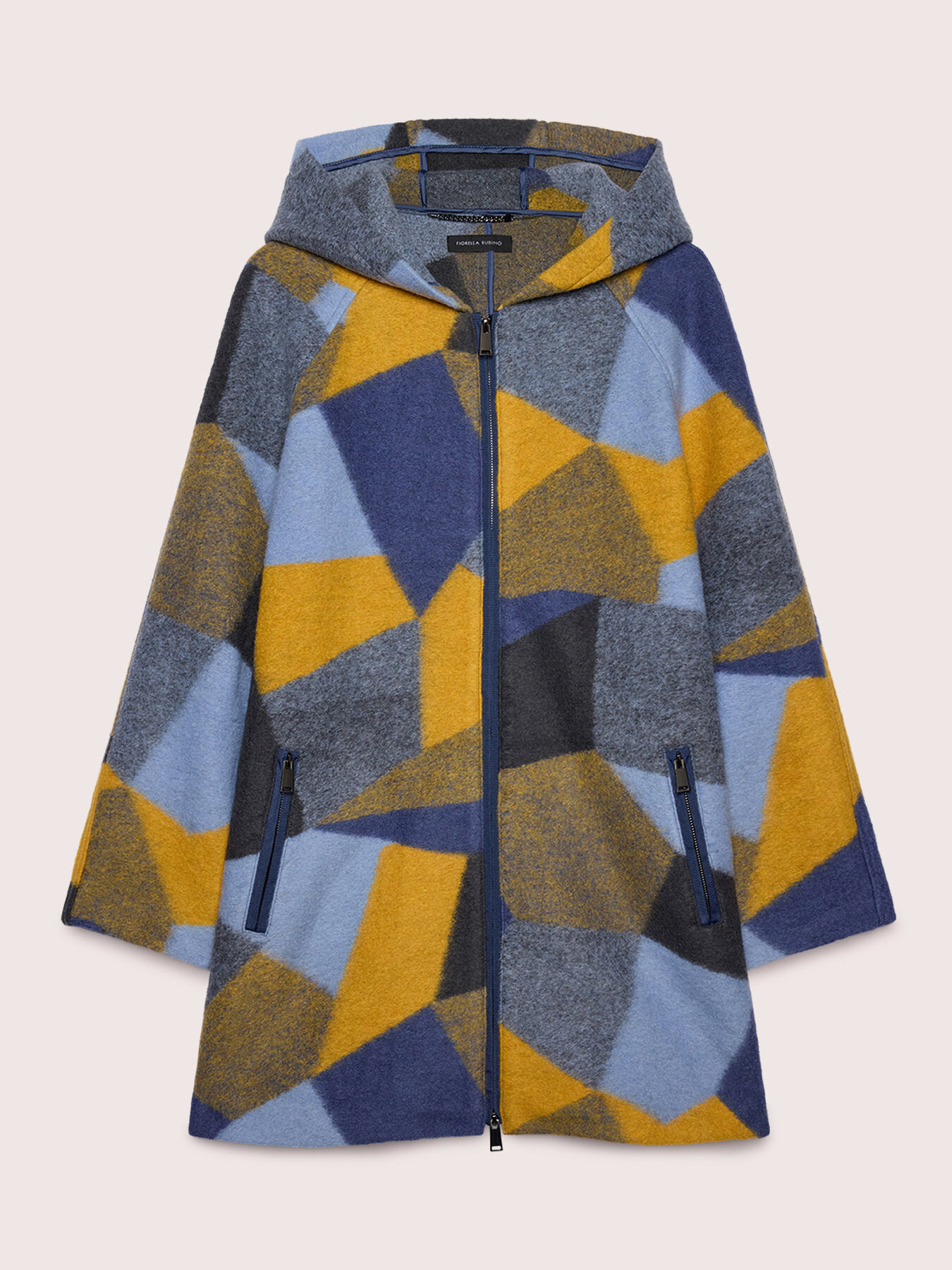 Manteau en m&eacute;lange de laine avec imprim&eacute; image number 4