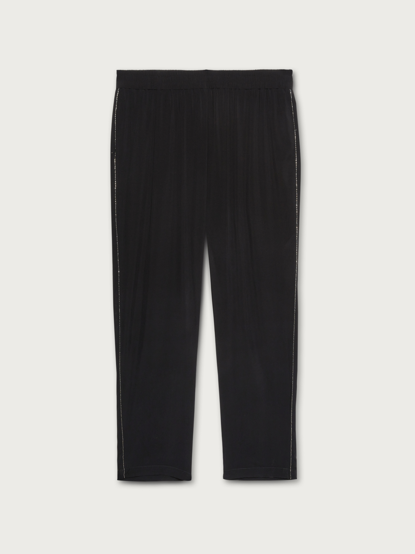 Embroidered viscose trousers image number 3