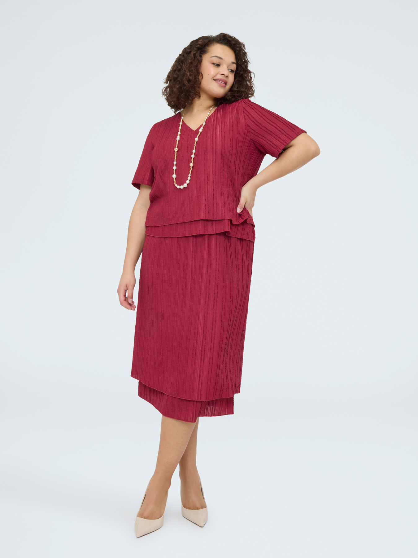 Ribbed jersey skirt image number 2