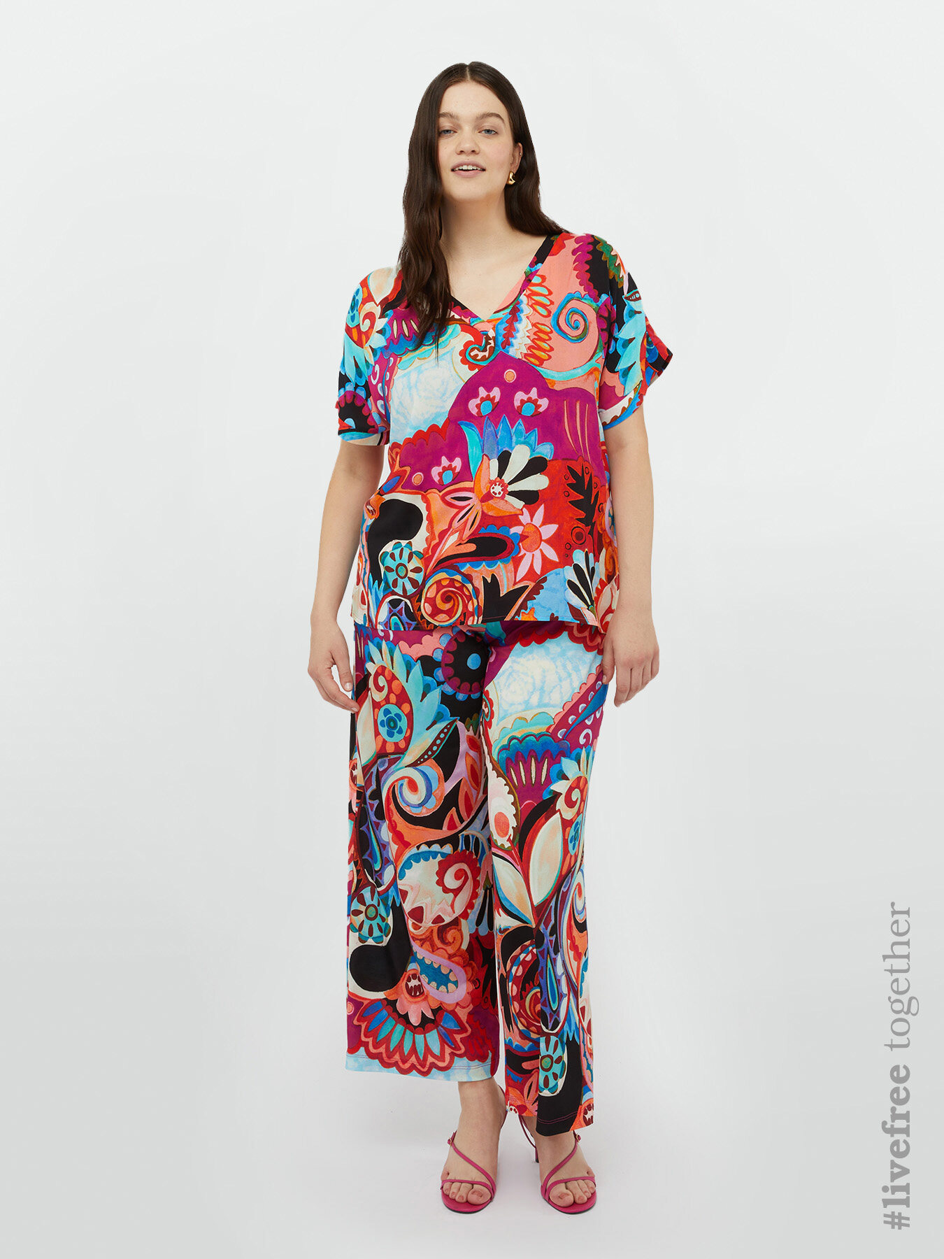 Blouse multicolore avec viscose LENZING&trade; ECOVERO&trade; image number 0