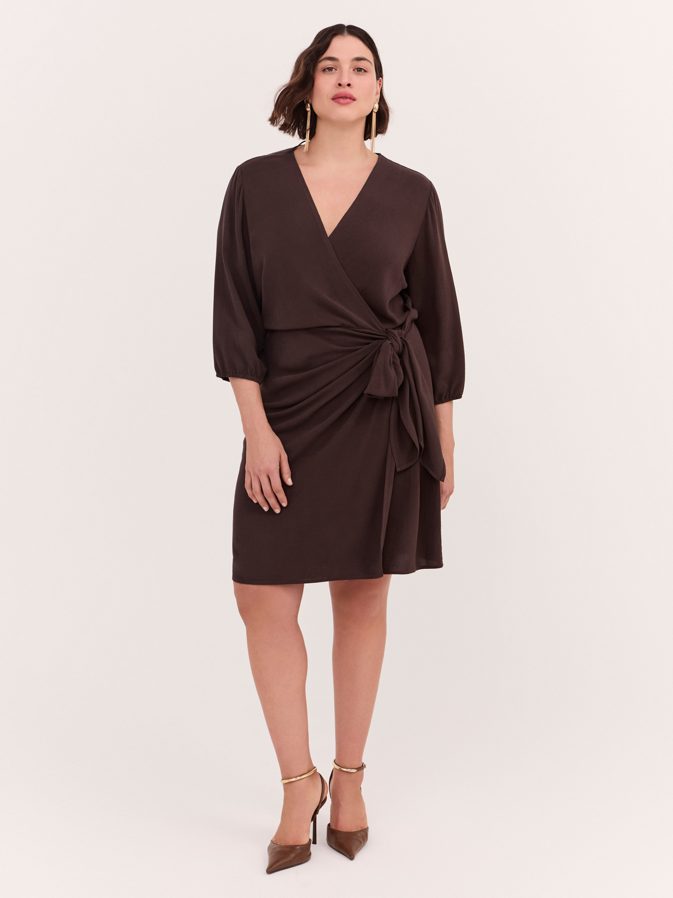 JOY wrap dress in viscose image number 0