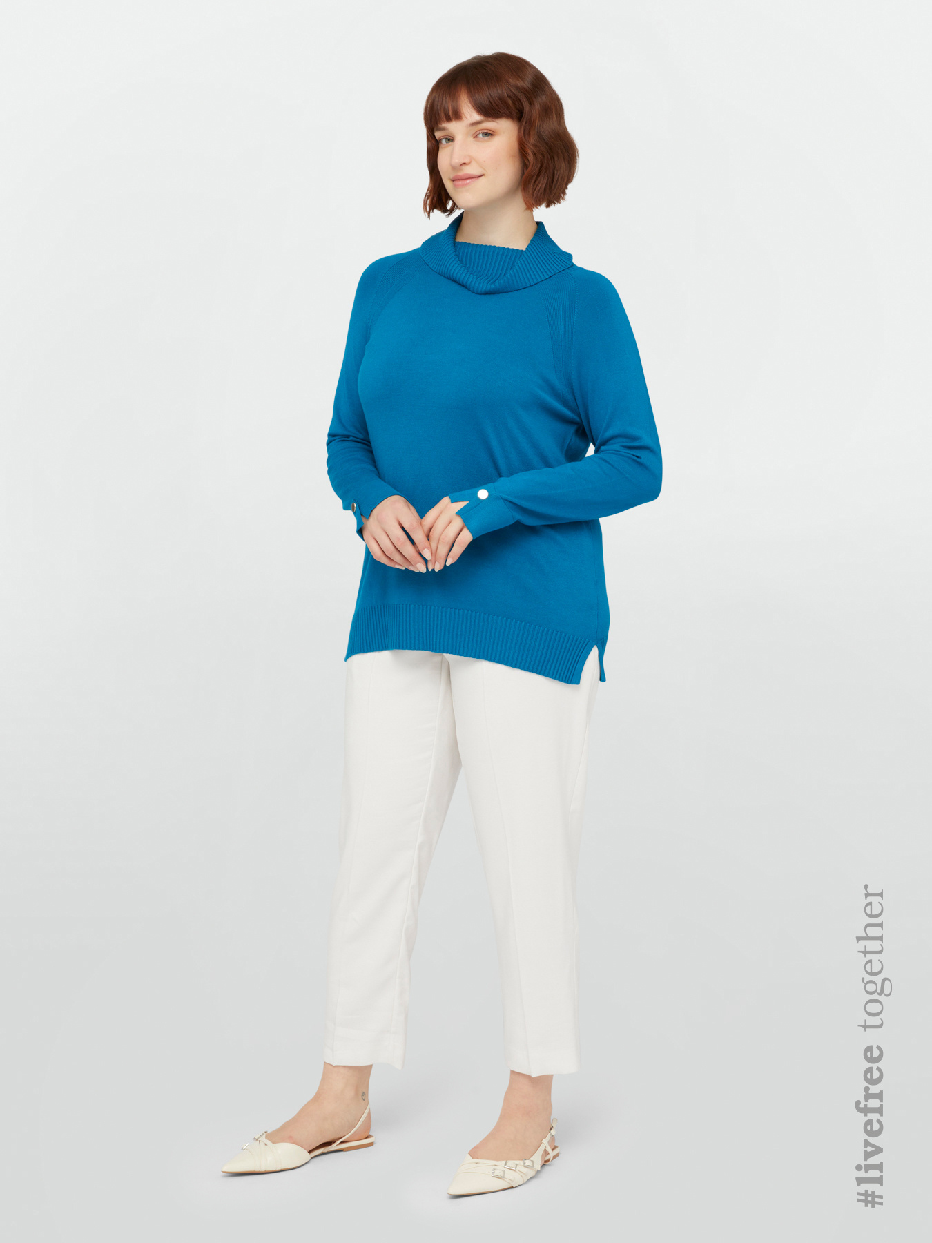 LENZING&trade; ECOVERO&trade; viscose turtleneck sweater image number 0
