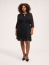 Short flared dress in georgette image number 2