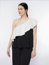 One-shoulder top with jumbo ruffles image number 2