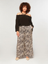 Relaxed fit printed viscose trousers image number 0