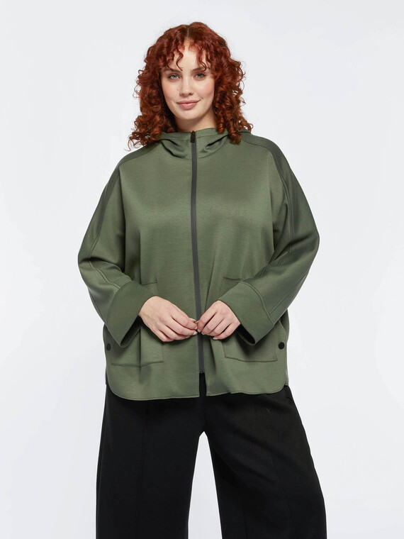 Fiorella Rubino - Felpa over con cappuccio Donna, Verde Taglia: 02