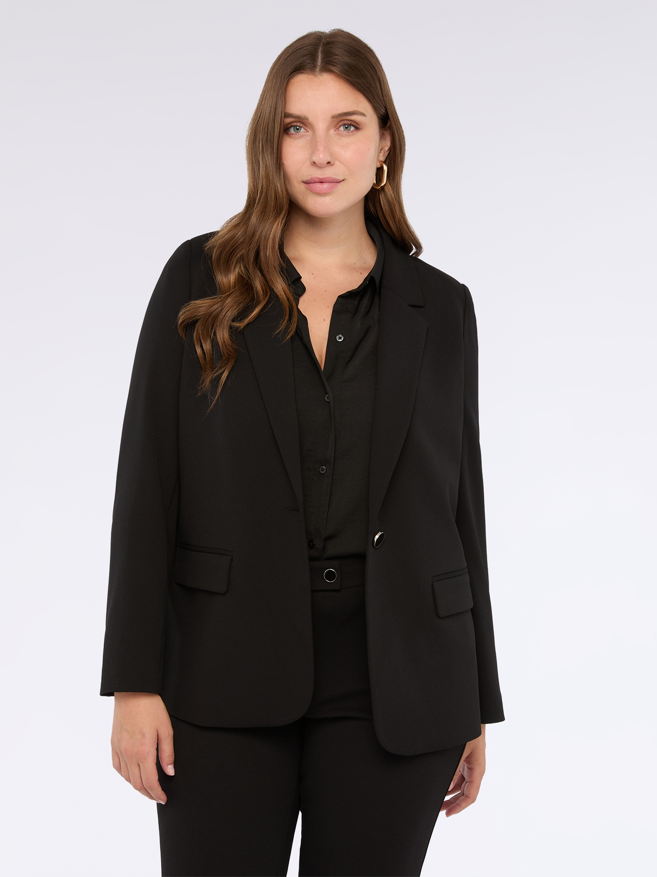 Relaxed-fit blazer in stretch fabric image number 4